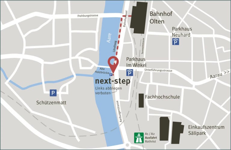 Karte Next Step gmbh Olten